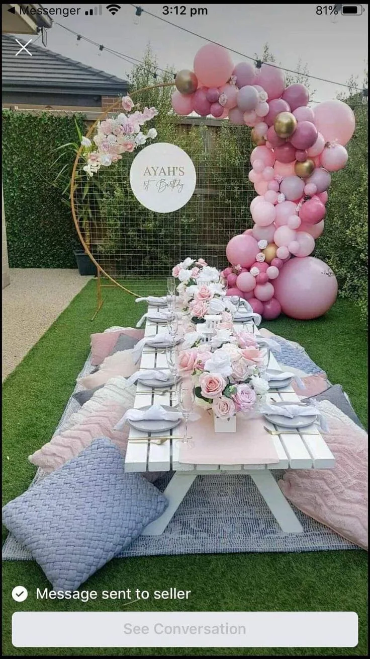 Picnic Tables set up at a Nairobi event by Sherehe Events - photo 2